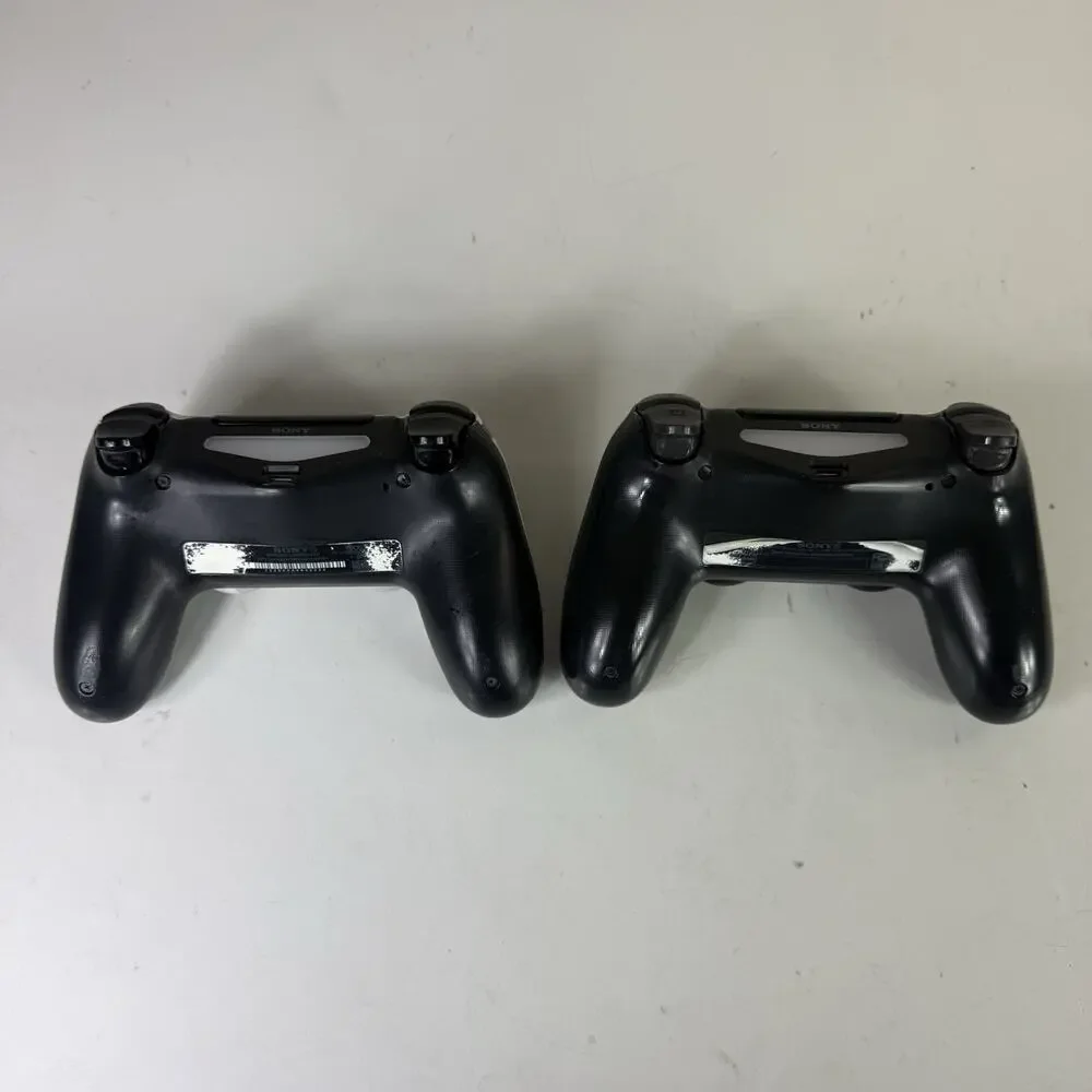 2 Sony DualShock 4 Wireless Controllers Black/Gray Camo Touchpad PS4 Untested